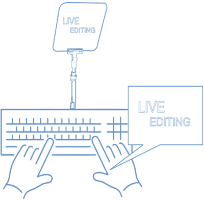 live editing feature of prompting software that enable modification of script in real time